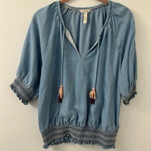 NWT Matilda Jane Women's Maysville smart blouse with tassels